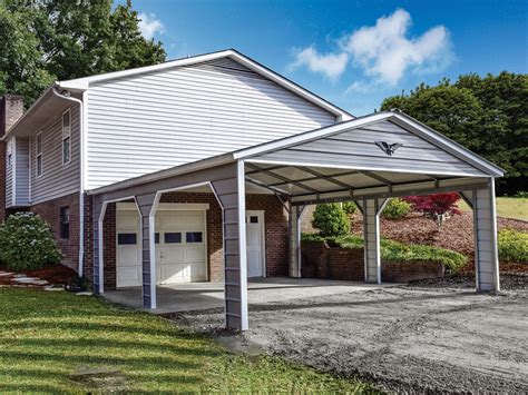 looking for a carport metal attached to house|metal buildings with carport attached.